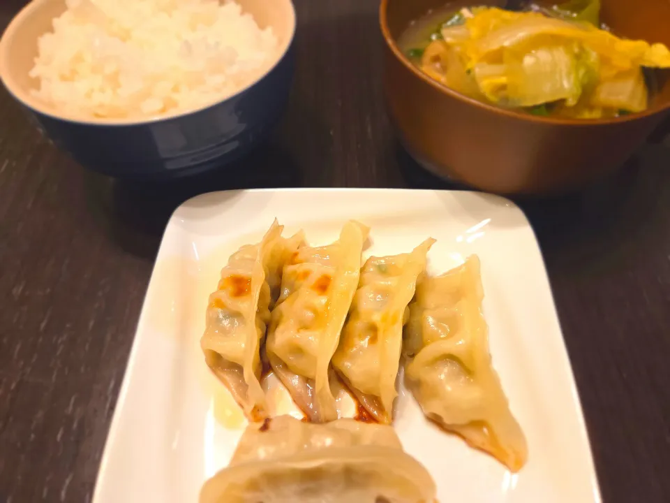 餃子残り物定食|もとしんさん