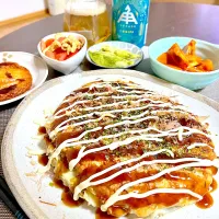 11/30晩酌：お好み焼き|ななみんさん