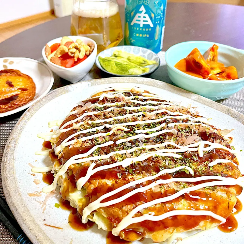 11/30晩酌：お好み焼き|ななみんさん