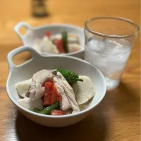 11/30の夕食　菊芋と手羽の煮物|yoneさん