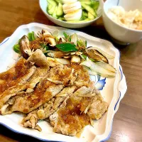 豚肉の生姜焼きと生姜ご飯|リフルシャッフルさん