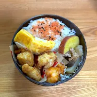 ササミの唐揚げ🍗煮物🦐エビチリ🥚|JKお弁当さん
