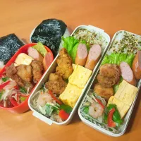 次男・私弁当&おにぎり|tamagomagomagoさん
