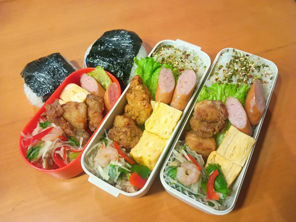 次男・私弁当&おにぎり|tamagomagomagoさん