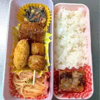 つくねとしろみととんかつ弁当|あおのりさん