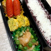 12/1えび炒め弁当🦐|みっこちゃんさん