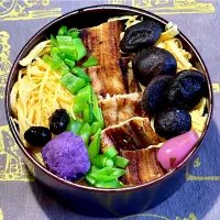 穴子丼　中に鯖のおぼろを敷きました|めみさん