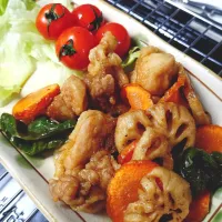 揚げ鶏と野菜の甘酒だし浸し|Reikoさん