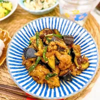 カリカリ豚こまとなすのスタミナ甘酢だれ|ハマーさん