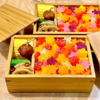 秋鮭のちらし寿司〜落葉〜|1480_kojiさん