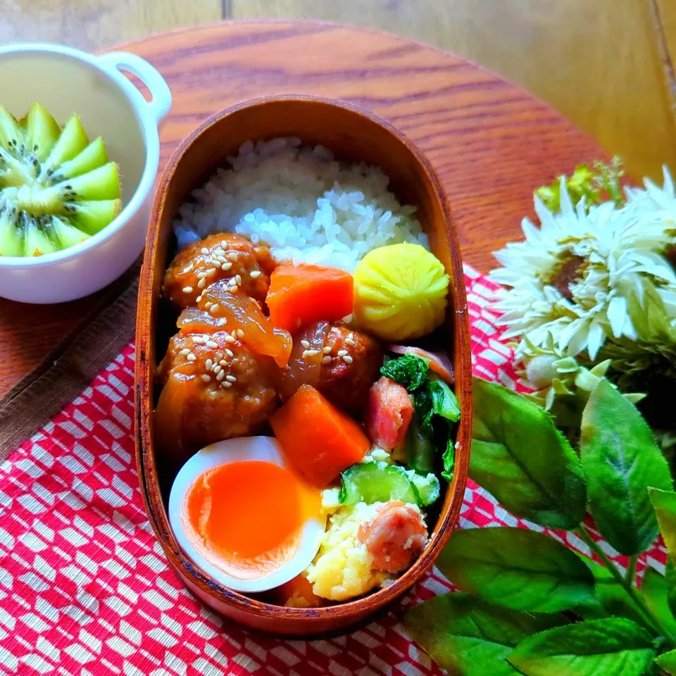 肉団子甘酢弁当🍱|さらママさん