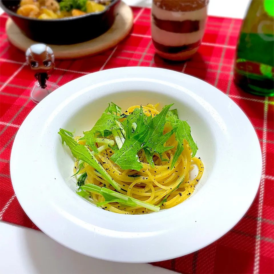 水菜のガーリックオイルパスタ|アルティッチョさん