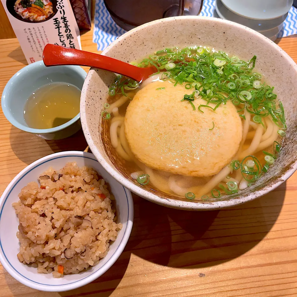 丸天うどん w/ かしわめし(小)|T. Wonderさん