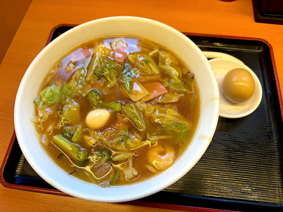 五目あんかけラーメンと味玉|マハロ菊池さん