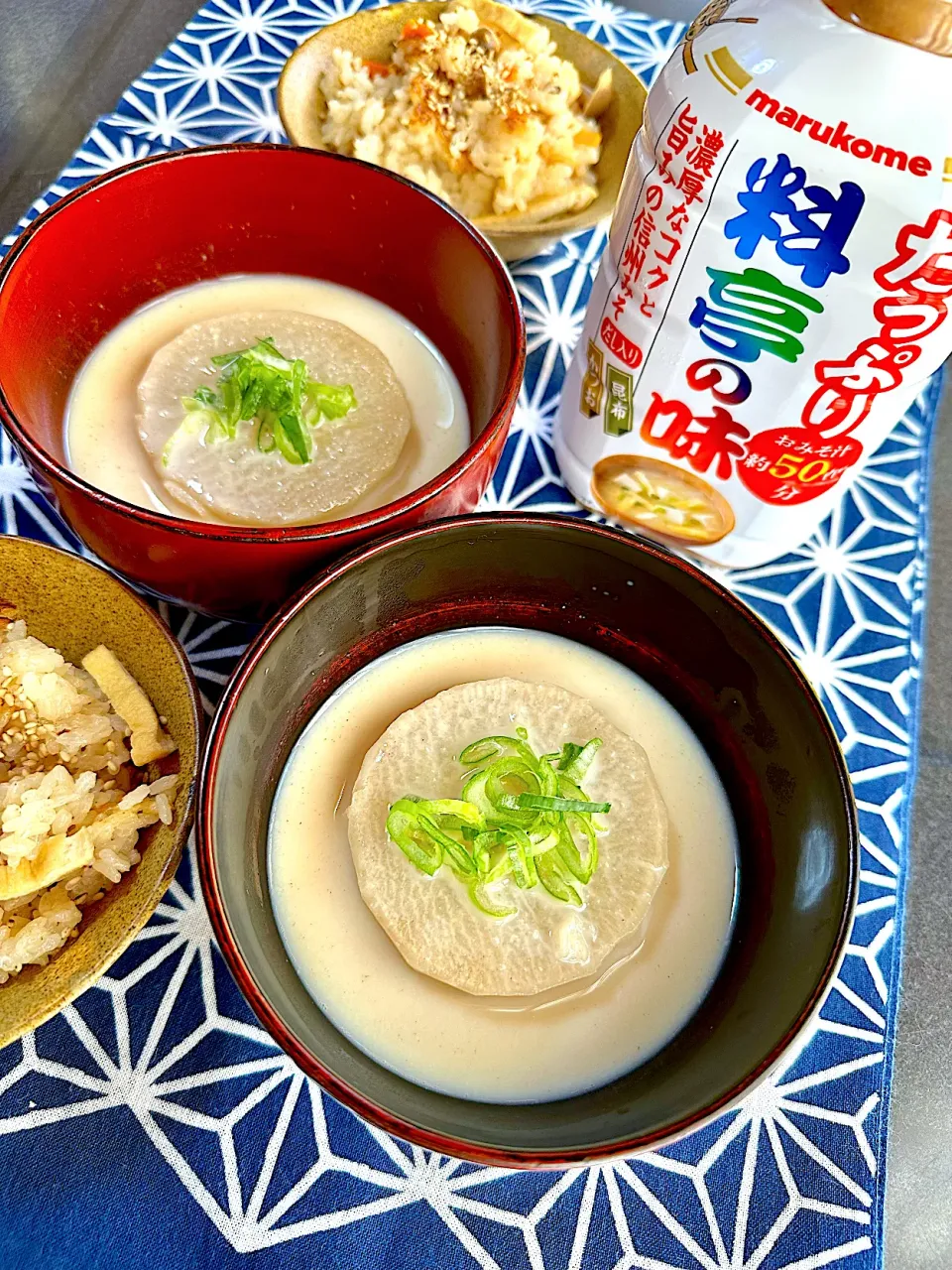 輪切大根の豆乳味噌汁|カモミールさん