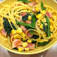 12/1 ほうれん草とベーコンのパスタ|chiiiiikaさん