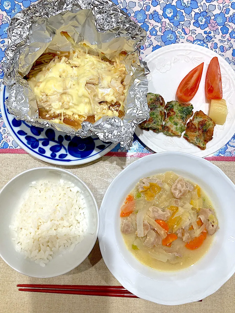 タラのホイル焼と磯辺焼と豚汁|おしゃべり献立さん