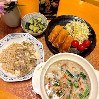 🍴麻婆マロニー豆腐と坦々風スープ|あみかさん