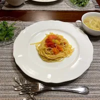 ミニトマトとスモークサーモンのパスタ| lingesさん