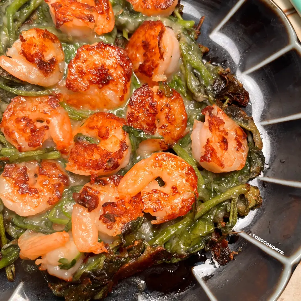 クレソンと海老のチヂミ🦐♡|🇯🇵ともこちゃん。さん