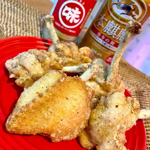 「あじまる（うまあじガーリック調味料）」を使ってみたSnapdishの料理・レシピ写真:チューリップ🌷😋🍻💕✨
