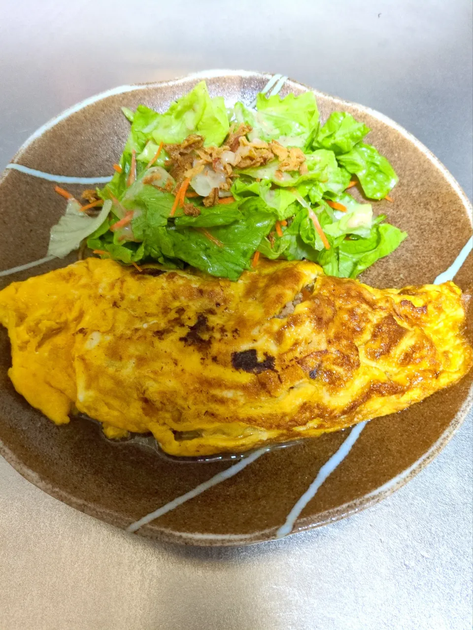 オムレツ＆サラダ|Riapple🍎さん