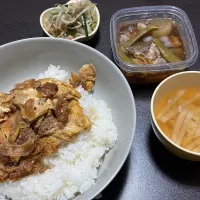 カツ丼、大根煮物 手作り|たそさん