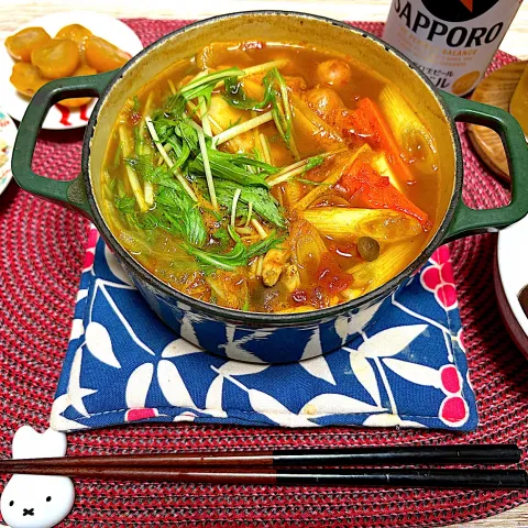 「だしの素　80g」を使ってみたSnapdishの料理・レシピ写真:和風出汁トマトカレー鍋