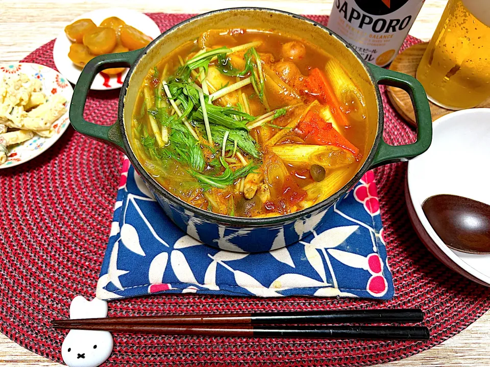 和風出汁トマトカレー鍋|早見さん