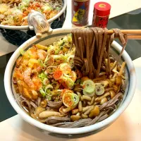海老と野菜のかき揚げとどっさりナメコのお蕎麦|Takeshi  Nagakiさん