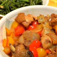 甜椒炒雞腿|勁桑さん