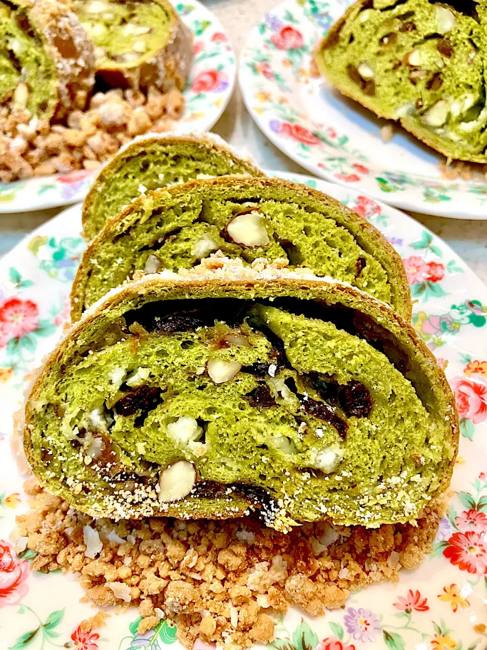 抹茶シュトーレンの断面|ユキちゃんさん