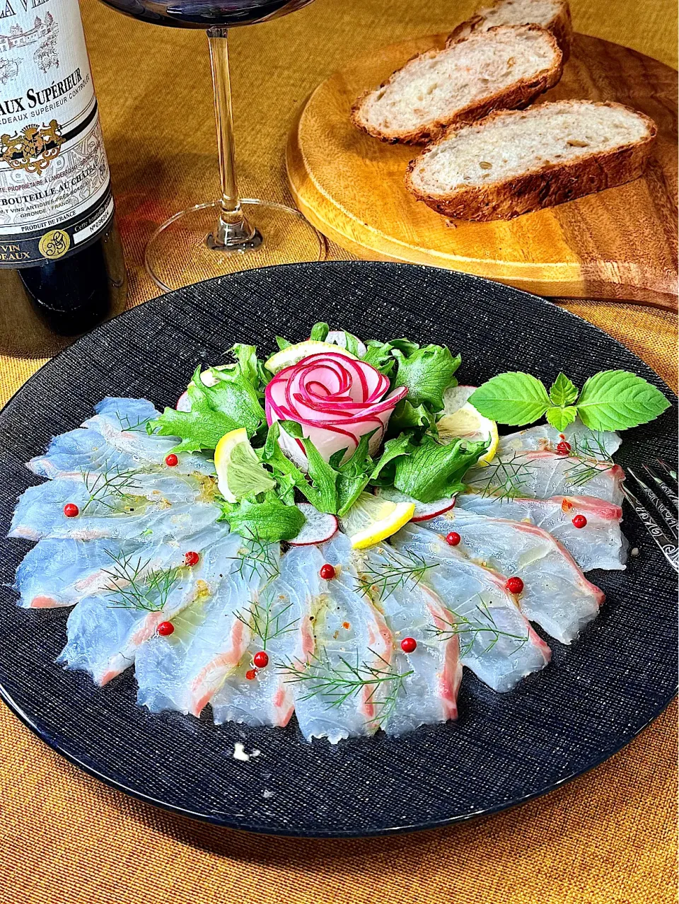 鯛のカルパッチョ𓂃܀🐟|鬼百合さん
