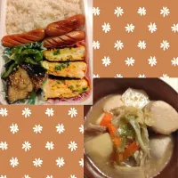 12月1日旦那さん弁当と夜ごはんの豚汁|m.rafuさん