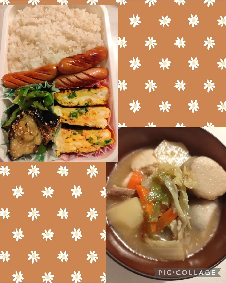 12月1日旦那さん弁当と夜ごはんの豚汁|m.rafuさん