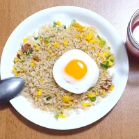 炒飯に目玉のせ、アサイーバナナスムージー|ナナさん