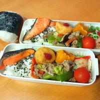次男弁当&おにぎり|tamagomagomagoさん