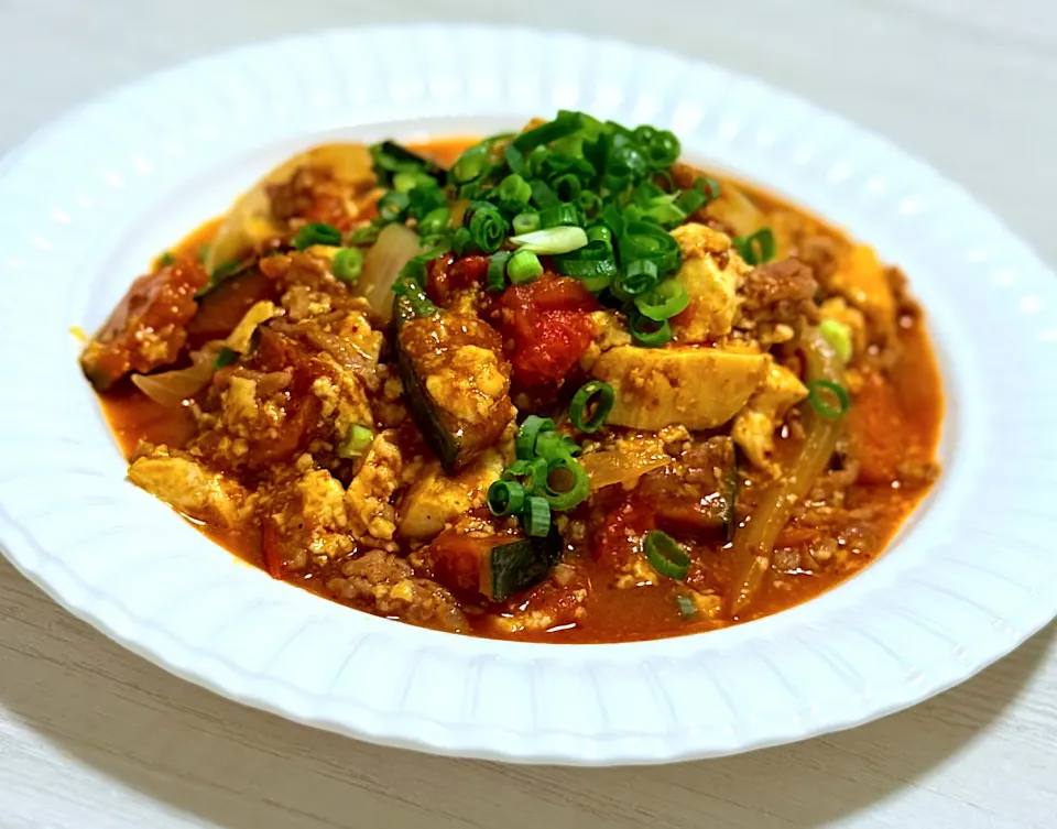トマかぼ麻婆潰し豆腐|tap.rinさん
