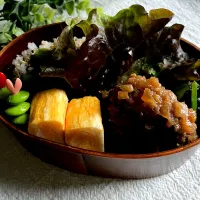 ＊0125. オニオンソースのハンバーグ🧅娘ちゃんの高校生弁当🍱＊|＊抹茶＊さん