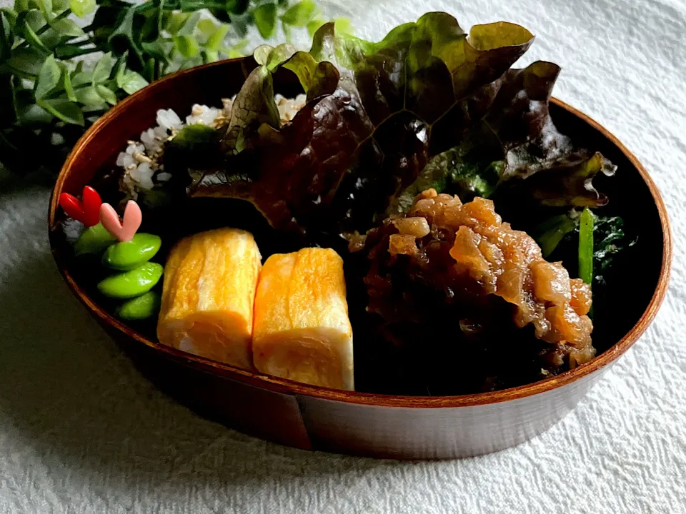 ＊0125. オニオンソースのハンバーグ🧅娘ちゃんの高校生弁当🍱＊|＊抹茶＊さん