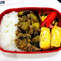 麻婆なす弁当。|ちはるさん