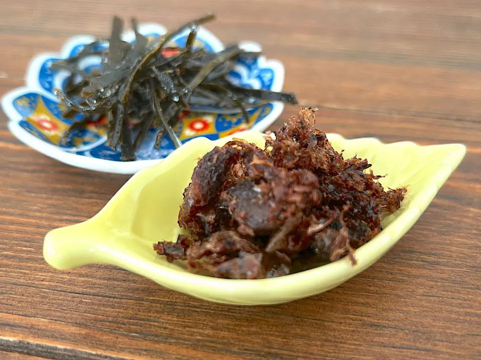 出汁がらでふりかけと塩昆布|n_nさん