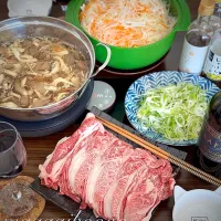 野菜たっぷり牛しゃぶ鍋‎🤍🧡💚|マイコさん