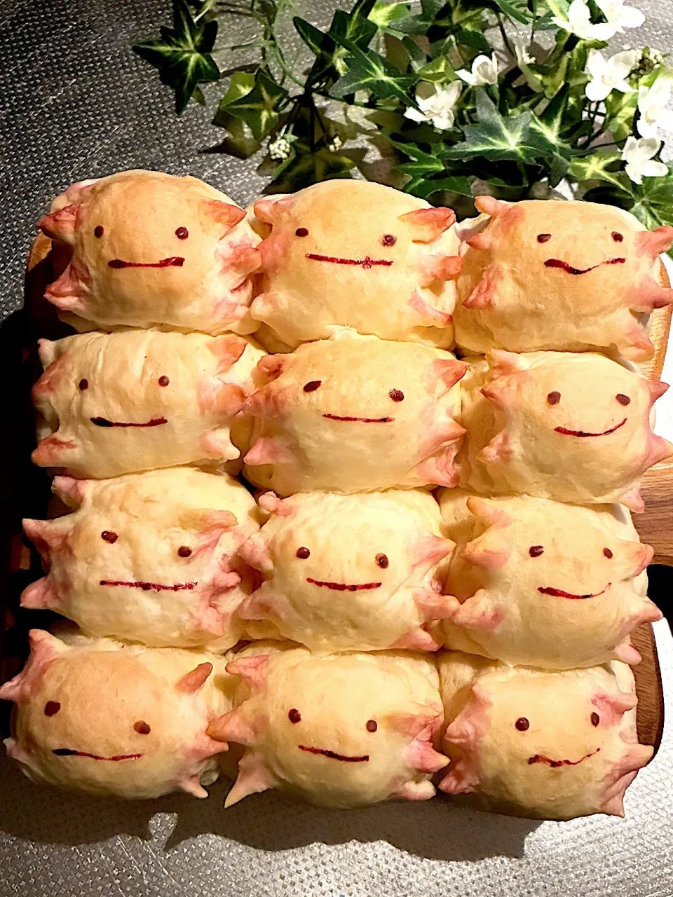 ウーパールーパーのちぎりパン꒰( ˙𐃷˙ )꒱|あやめもちもちさん