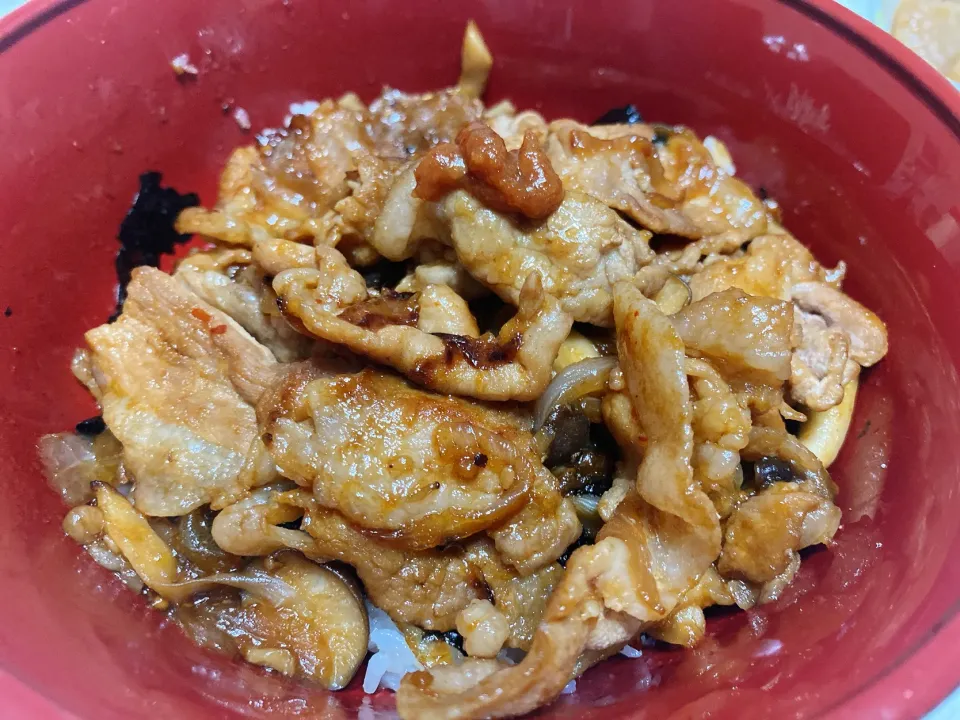 辛みそ豚丼|くまおさん