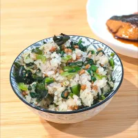 小松菜の混ぜごはん|あぼちさん