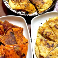 チヂミ3種(大根葉、椎茸と玉ねぎ、ネギキムチ)|4jinoanataさん