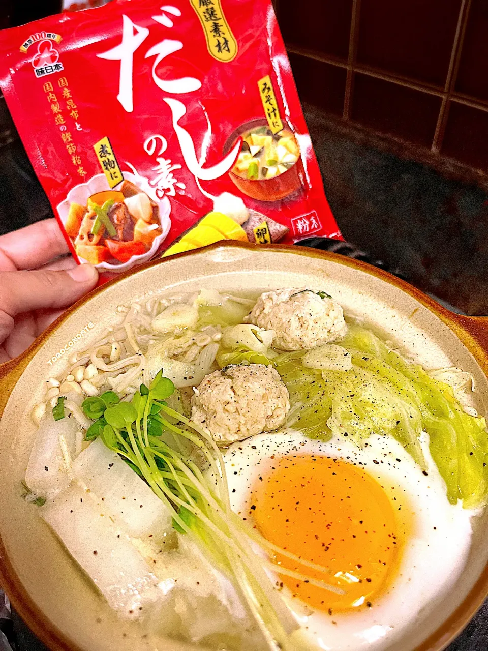 にんにく入り鶏団子鍋🍲♡|🇯🇵ともこちゃん。さん