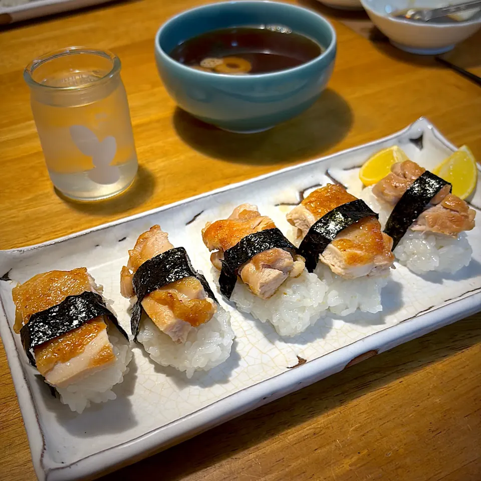 照り焼きチキンのお寿司|もえさん