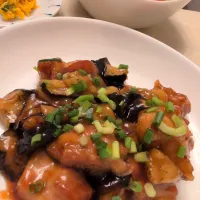 鶏肉となすの甘酢がらめ|naonaoさん